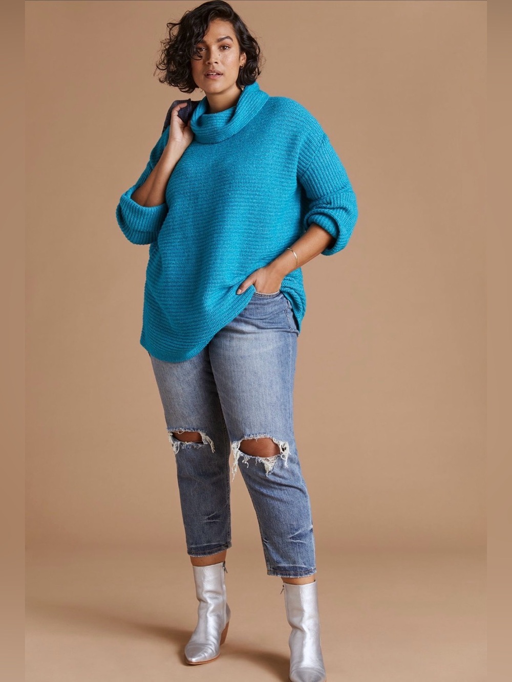 Pilcro Cowl Neck Sweater